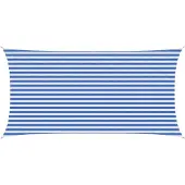 Syfax Zonneschaduwzeil Blauw en Wit 2,5 x 4,5 m HDPE