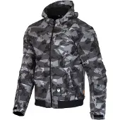 Merlin Torque D3O Waterdichte Grijs Camouflage Motor Zip Hoodie Maat M