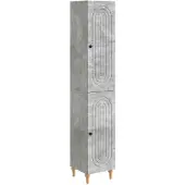 vidaXL Kast Set 2 st Betongrijs Bewerkt hout