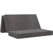vidaXL Vouwbare Sofa Bed 120 x 67 x 45 cm Donkergrijs
