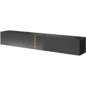 Selsey TV-Meubel Emma | Design hout zwart 200x30x32 cm tv-meubels | NADUVI