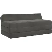 vidaXL Vouwbare Sofa Bed Donkergrijs 120 x 60 x 49 cm Stof