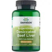 Swanson Health , Argentijnse Drooggekookte Rundvleeslever, 500 mg, 120 Capsules