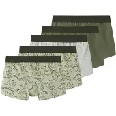 Name it Onderbroek grijs gemêleerd / olijfgroen / spar / pastelgroen