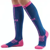 R2B Sport Compressiekousen Blauw Dames/Heren - Compressiesokken Hardlopen