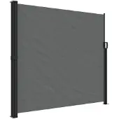 vidaXL Windscherm uittrekbaar 180x600 cm antracietkleurig