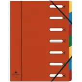 Exacompta 8x Sorteermap HARMONIKA met uitrekbare rug en uitgesneden vensters - 7 indelingen - Rood - 55075E