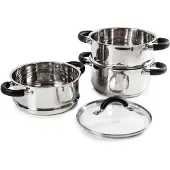 TIM. Stoomkoker-Stoomkokers-Stoompan-Zilver-20cmx27cmx29cm