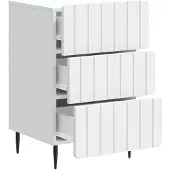 vidaXL Nachtkastje met lade Wit 43x 41 x 68 cm Bewerkt hout