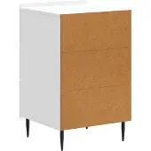 vidaXL Nachtkastje met lade Wit 43x 41 x 68 cm Bewerkt hout