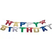 Papstar 20x Letterguirlande 14 m Happy Birthday