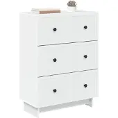 vidaXL Ladekast Wit 66 x 34,5 x 90 cm Bewerkt hout
