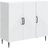 vidaXL Dressoir Wit 89 x 34,5 x 80 cm Bewerkt hout