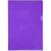 Exacompta 10x Pak van 10 L mappen - gladde en stevige PVC 13/100e - A4 - Purper - 660505E