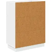 vidaXL Ladekast Wit 66 x 34,5 x 87 cm Bewerkt hout