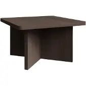 Selsey Qubeo – Salontafel 60 cm, vierkant met kruisframe, essenlook bruin
