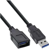Cablexpert USB naar USB (volledig bedekt) verlengkabel - USB3.0 - tot 2A / zwart - 3 meter