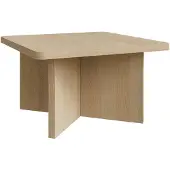 Selsey Qubeo – Salontafel 60 cm, vierkant met kruisframe, eikenlook