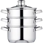 TIM. Stoomkoker-Stoomkokers-Stoompan-Zilver-‎25cmx18cmx20cm
