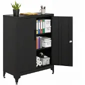 Songmics Stalen opbergkast, Zwart / 80B cm