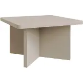 Selsey Qubeo – Salontafel 60 cm, vierkant met kruisframe, kasjmiergrijs