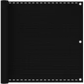 vidaXL Balkonscherm 90x600 cm HDPE zwart