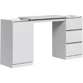 Vicco Ladekast met bureaufunctie Varino, Wit, 80 x 75.5 cm uitschuifbaar