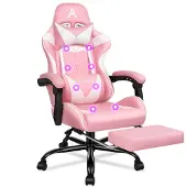 ALFORDSON Bequemer & Massage-Gamer-Stuhl: Verstellbare Rückenlehne (90°-150°) + 8-Punkt-Massage. Optimale Unterstützung für Kopf, Schultern & Taille. Ideal für Arbeit, Gaming & Entspannung.