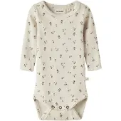 Lil´ Atelier Baby Rompers Nbfgago Ls Slim Body Lil Noos - Ecru - Maat 74