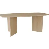 Selsey Piano – Rechthoekige eettafel met afgeronde hoeken, 190 cm, houtlook eiken Lindberg