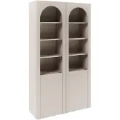 NADUVI Collection Vitrinekast Archie | mdf beige 100x180x33 cm vitrinekasten | NADUVI