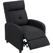 HOMCOM Sofa Recliner-Polyester-87L x 67B x 98H cm-Zwart