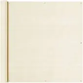 vidaXL Balkonscherm 120x400 cm HDPE crèmekleurig