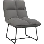vidaXL Loungestoel met metalen frame fluweel lichtgrijs