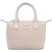 Charm London Suède Handtas / Schoudertas Medium Buckingham Royale Crème