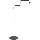 Steinhauer Zwarte vloerlamp Bloeba 4141ZW met zwenkarm zonder kap