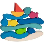 Goki Bouwblokken - Onderwater - 13 Delen - Hout - 3 Jaar