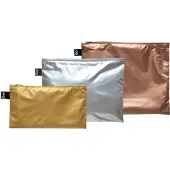 LOQI Zip Pockets - Gold, Silver, Rose Gold Metallic