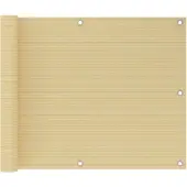 vidaXL Balkonscherm 75x600 cm HDPE beige