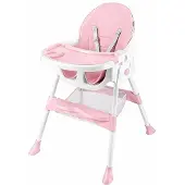 Baby Mix Nora 2-in-1 kinderstoel roze 60x72x92cm - Hoge stoel