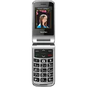 Beafon SL495 Senioren clamshell telefoon Zwart, Zilver