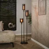 Lyora Vloerlamp Sepiora Sienna bruin - donker glas
