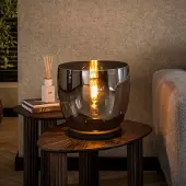 Lyora Vloerlamp smoke glas UP Ø 33cm - 32cm hoog