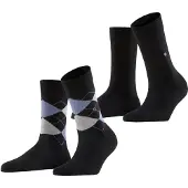 Burlington Sokken blauw / zwart