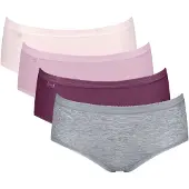 Sloggi Slip 'Basic+' grijs gemêleerd / rosa / donkerroze / natuurwit