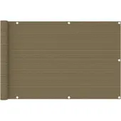 vidaXL Balkonscherm 90x600 cm HDPE taupe