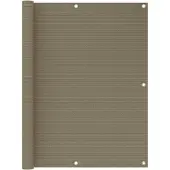 vidaXL Balkonscherm 120x600 cm HDPE taupe