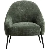 Vente-unique Fauteuil van groene gestructureerde stof RIBEDI