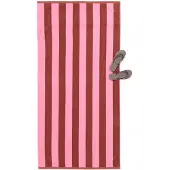 HEMA Strandlaken 90x180cm Velours Strepen (bruin)