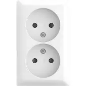 Busch Jaeger Abb Busch-Jaeger Wcd Zra 2-Voudig Opbouw Wit/Wit